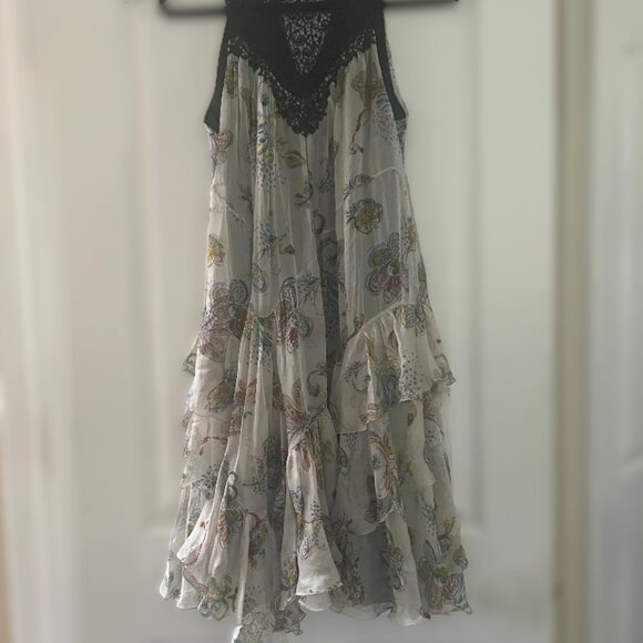 ZARA WOMAN Silk Dress Lace Detail 7785/739 Size M New With Tags $189 - Picture 4 of 16